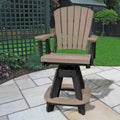 OS Home and Office Model Counter Height Swivel Arm Chair in Weatherwood on a Black Base - N/A