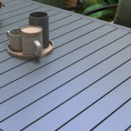 Grey Expandable Rectangular Outdoor Dining Table for 6–8