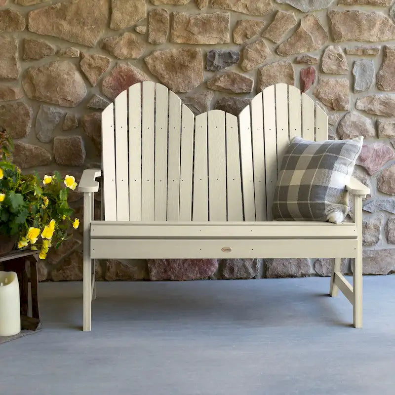 Multi-Color 4-Foot Dining Height Adirondack Bench, 2-Person