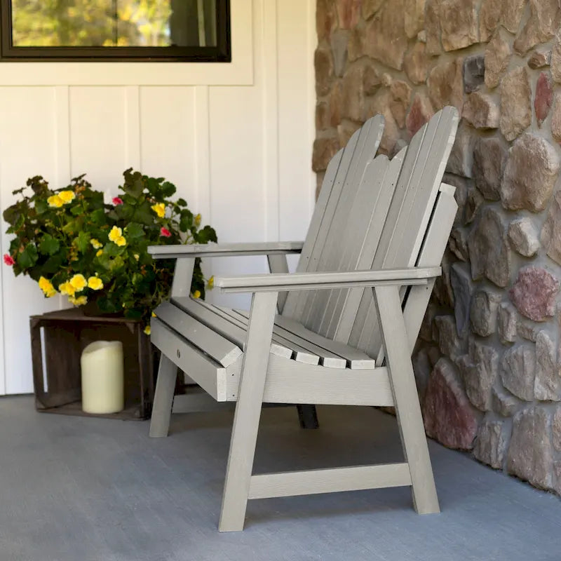 Multi-Color 4-Foot Dining Height Adirondack Bench, 2-Person