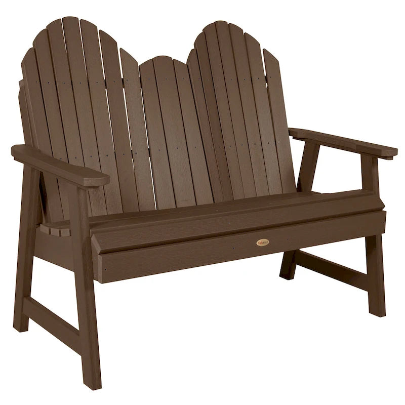 Multi-Color 4-Foot Dining Height Adirondack Bench, 2-Person