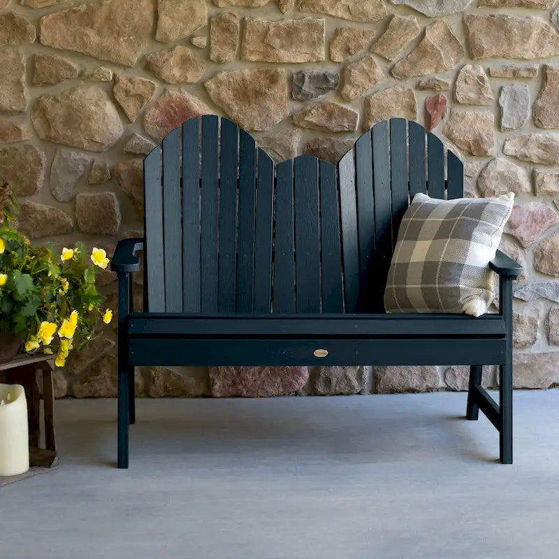 Multi-Color 4-Foot Dining Height Adirondack Bench, 2-Person