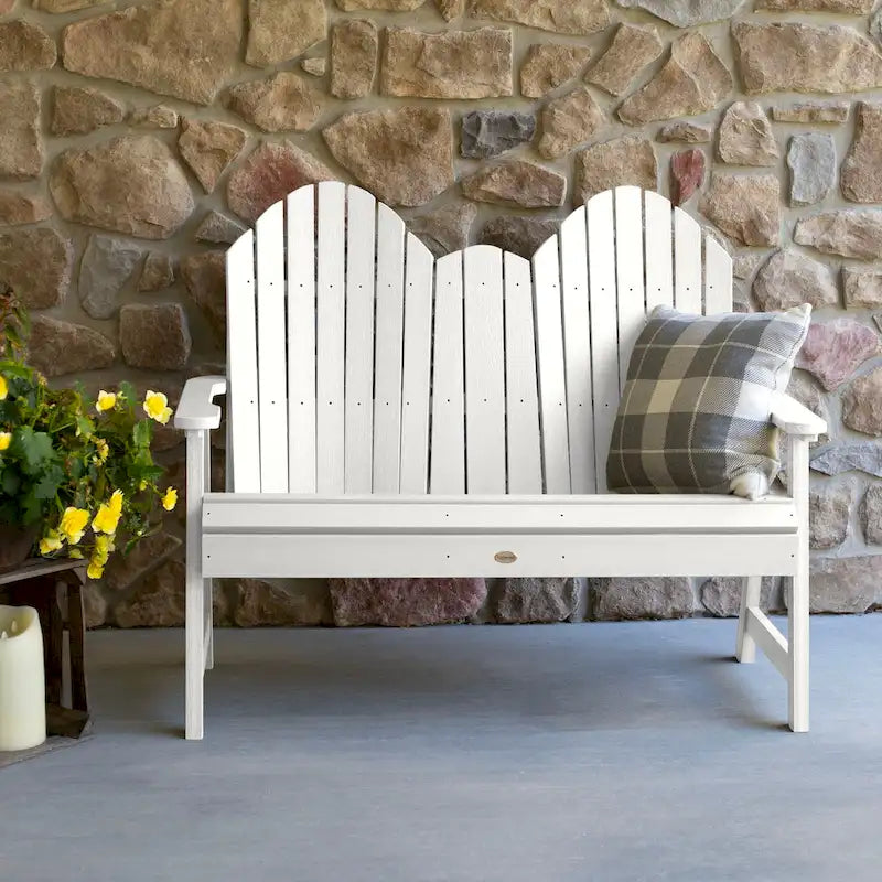 Multi-Color 4-Foot Dining Height Adirondack Bench, 2-Person