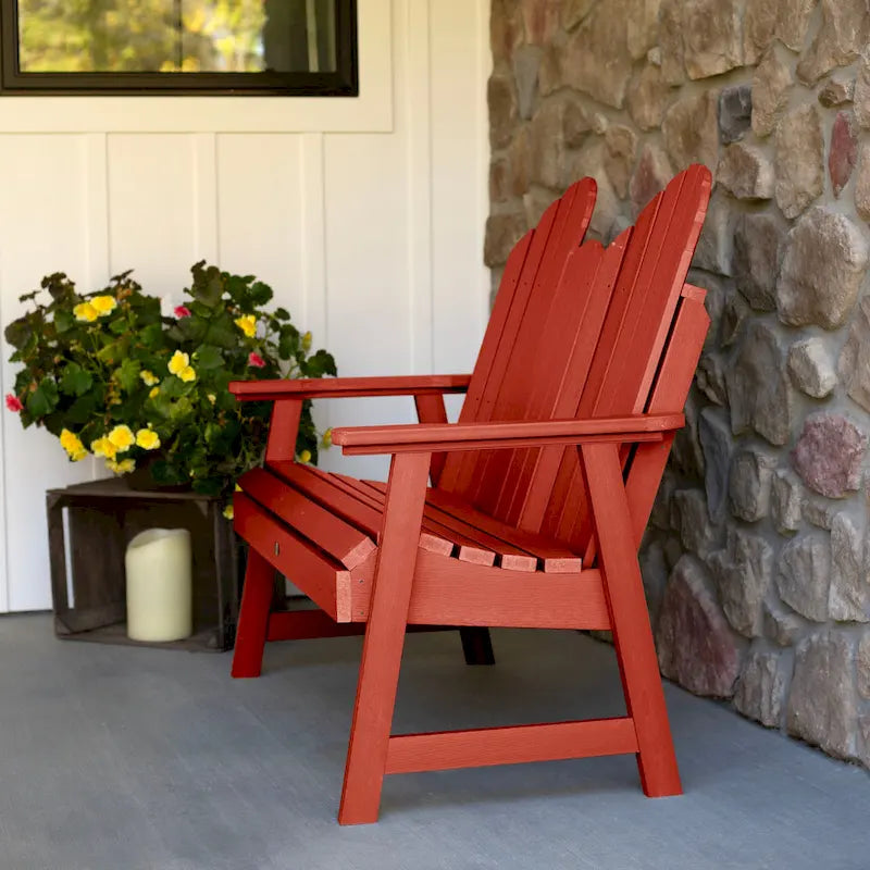 Multi-Color 4-Foot Dining Height Adirondack Bench, 2-Person