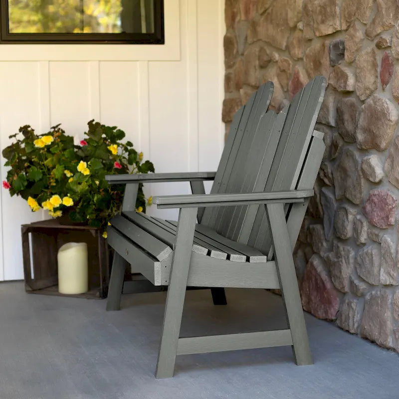 Multi-Color 4-Foot Dining Height Adirondack Bench, 2-Person