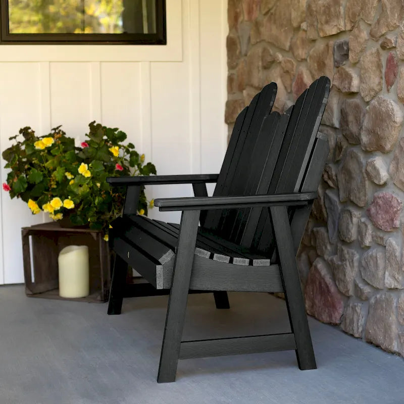 Multi-Color 4-Foot Dining Height Adirondack Bench, 2-Person