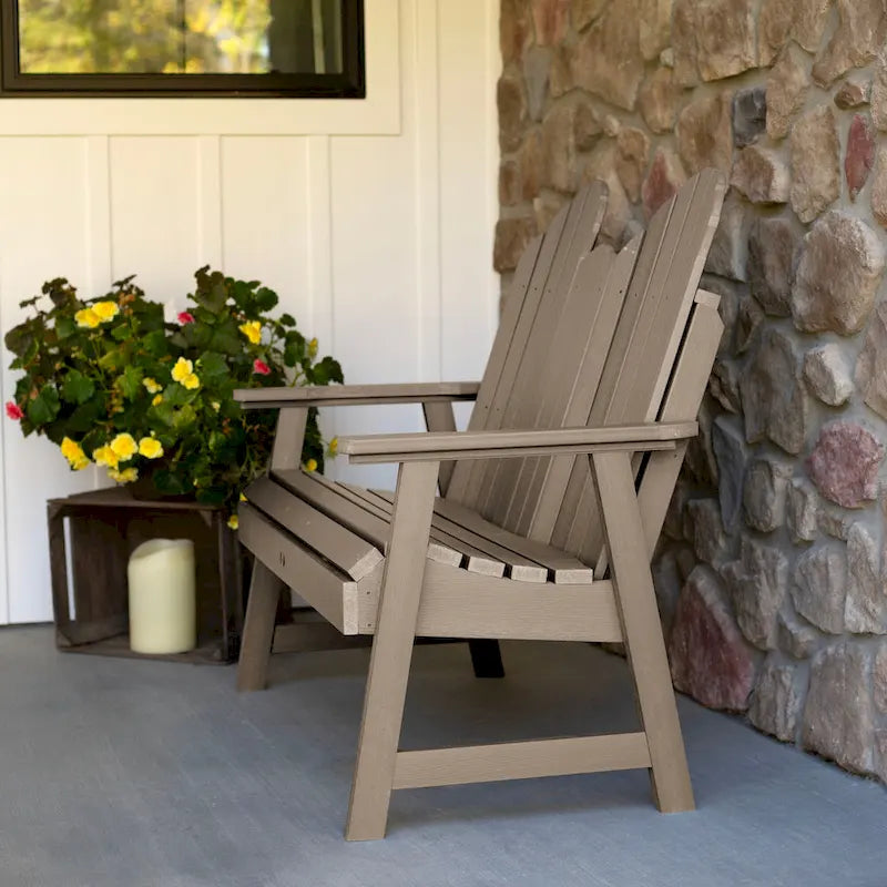 Multi-Color 4-Foot Dining Height Adirondack Bench, 2-Person
