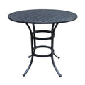 42" Round Outdoor Bar Table, Lattice Top, Seats 4 – Dark Lava Bronze / Dessert Night / Heritage Grey