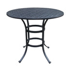 42" Round Outdoor Bar Table, Lattice Top, Seats 4 – Dark Lava Bronze / Dessert Night / Heritage Grey
