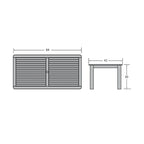 Rectangular Outdoor Dining Table, 42"x84", Seats 6–8, Multiple Colors