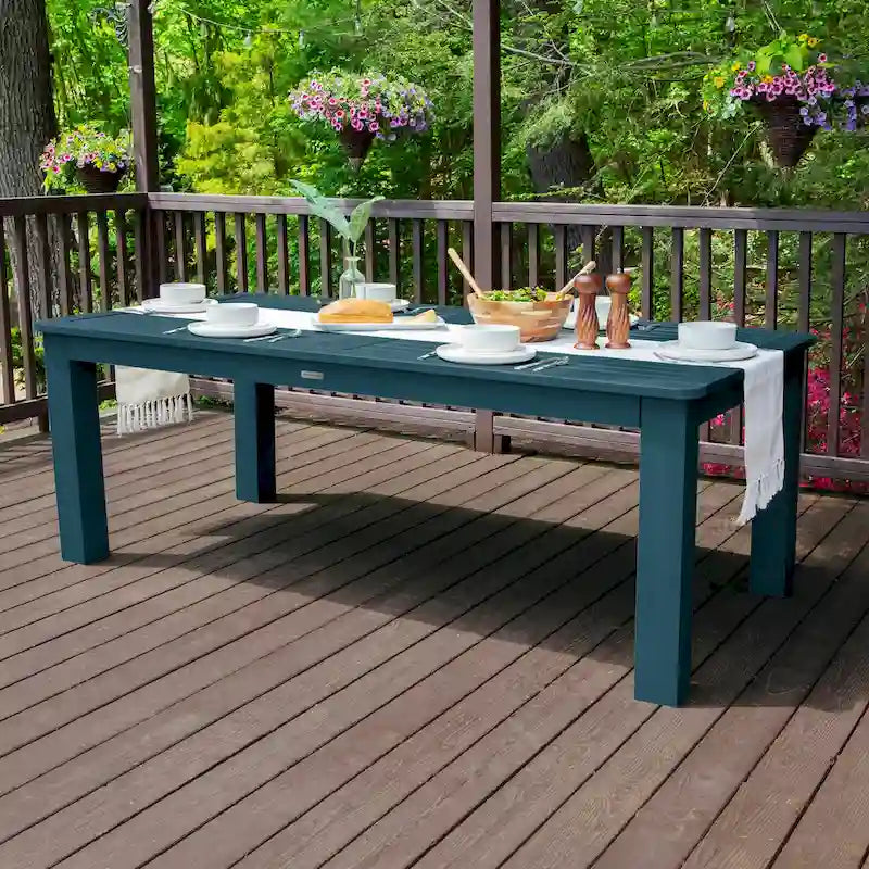 Rectangular Outdoor Dining Table, 42"x84", Seats 6–8, Multiple Colors
