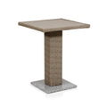 Natural / Grey PE Rattan Wicker Outdoor Bistro Side Table, 1-Person
