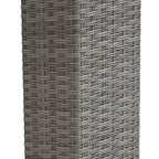 Natural / Grey PE Rattan Wicker Outdoor Bistro Side Table, 1-Person
