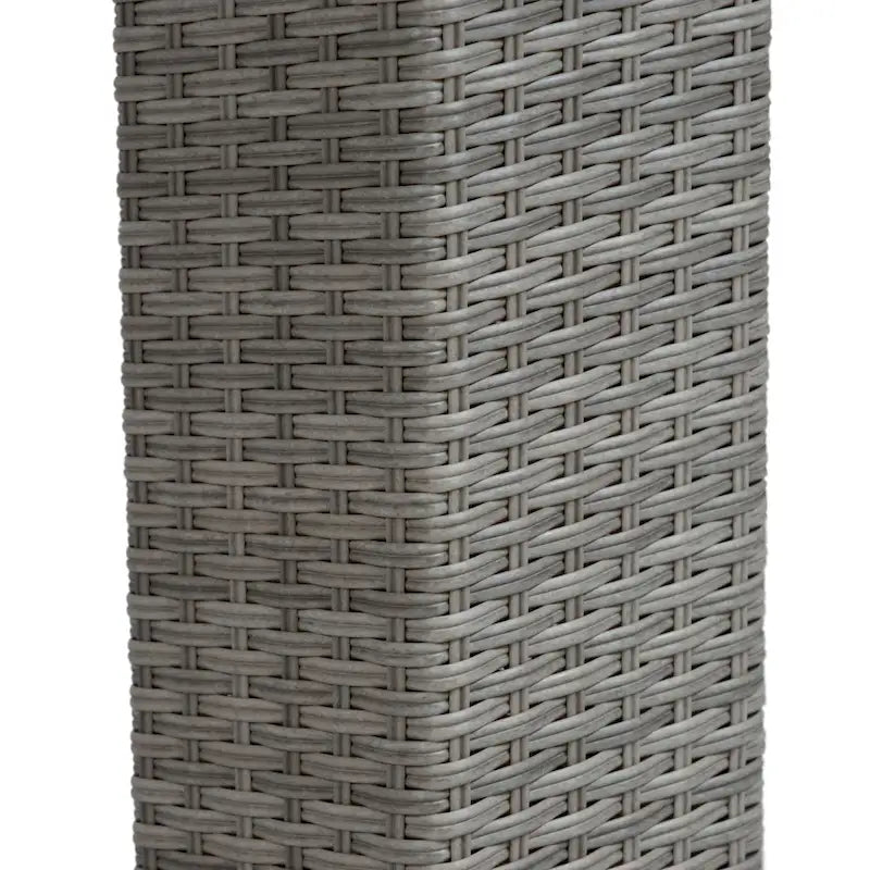 Natural / Grey PE Rattan Wicker Outdoor Bistro Side Table, 1-Person