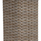 Natural / Grey PE Rattan Wicker Outdoor Bistro Side Table, 1-Person