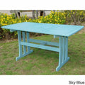 Sky Blue / Mint Green / Barn Red / Antique White Rectangular Outdoor Dining Table for 6