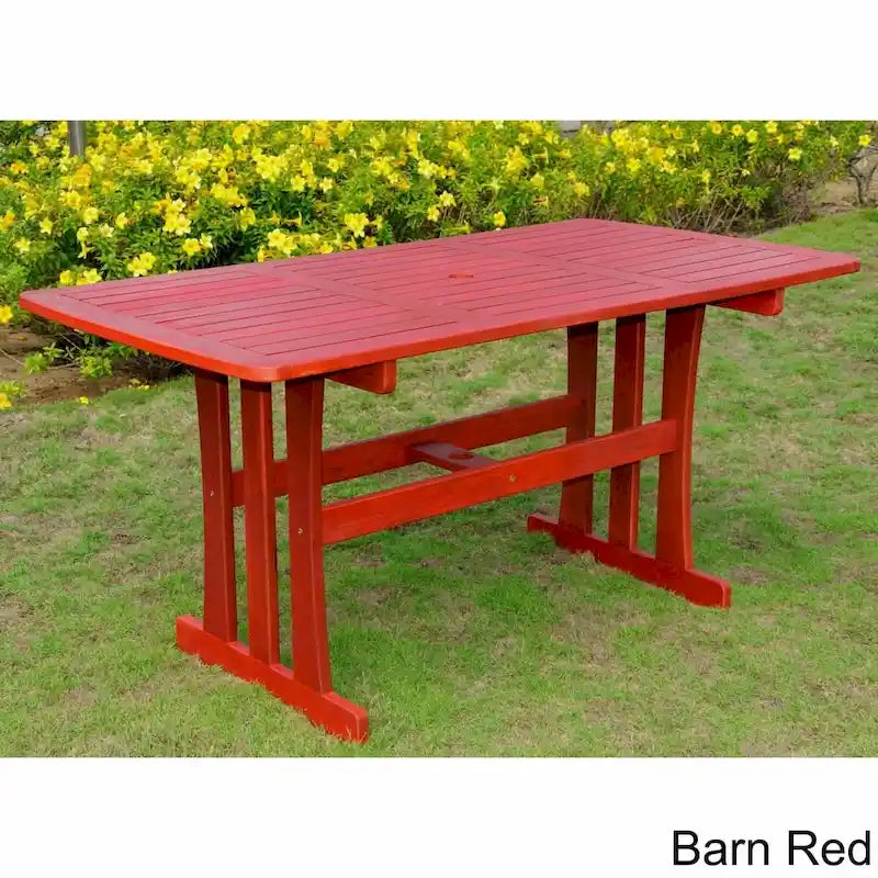 Sky Blue / Mint Green / Barn Red / Antique White Rectangular Outdoor Dining Table for 6
