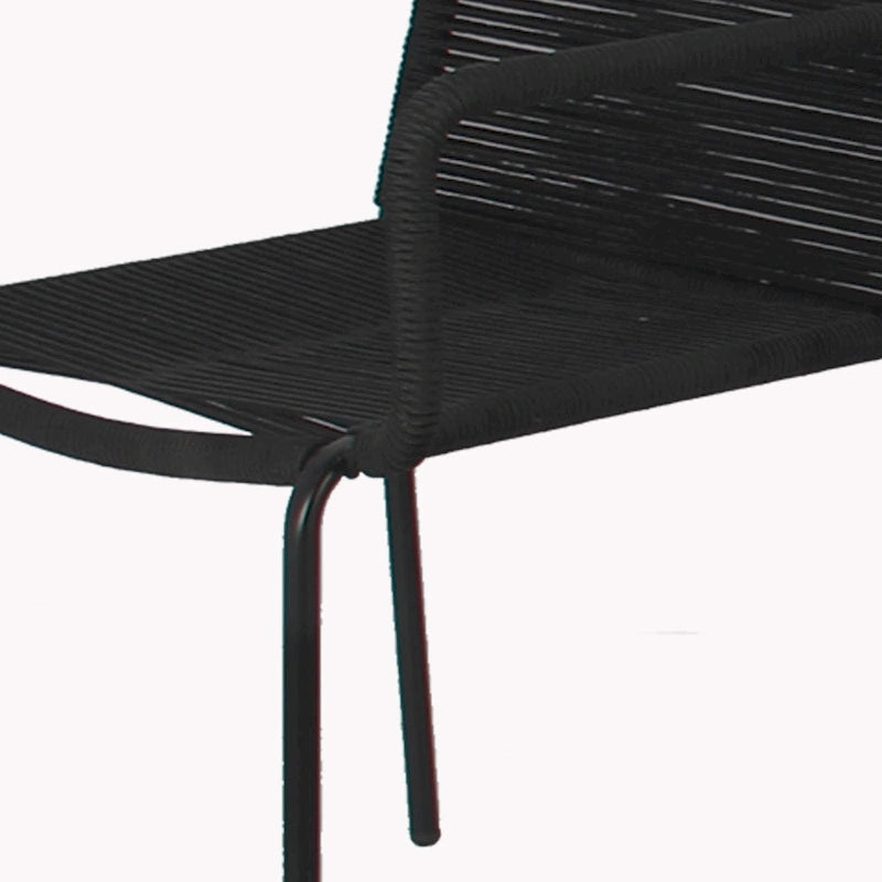 Grey / Black Rope Dining Arm Chair, Set of 4