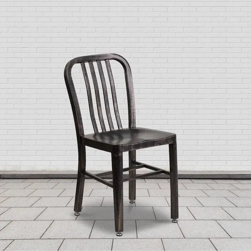 Metal Dining Side Chair, Industrial Style, Set of 2 – Multiple Colors