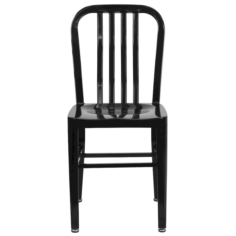 Metal Dining Side Chair, Industrial Style, Set of 2 – Multiple Colors