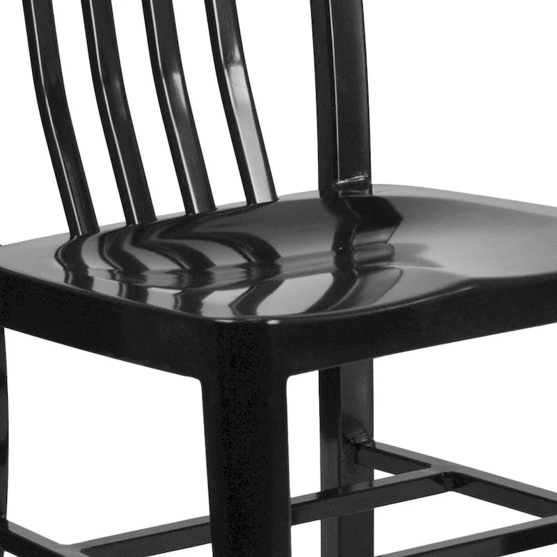 Metal Dining Side Chair, Industrial Style, Set of 2 – Multiple Colors