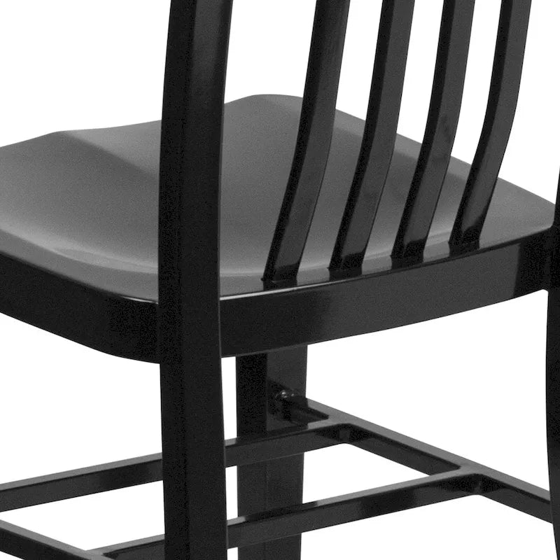 Metal Dining Side Chair, Industrial Style, Set of 2 – Multiple Colors