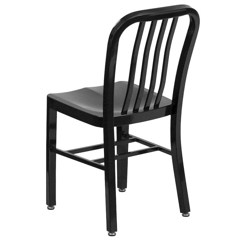Metal Dining Side Chair, Industrial Style, Set of 2 – Multiple Colors