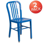 Metal Dining Side Chair, Industrial Style, Set of 2 – Multiple Colors