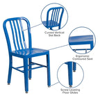 Metal Dining Side Chair, Industrial Style, Set of 2 – Multiple Colors