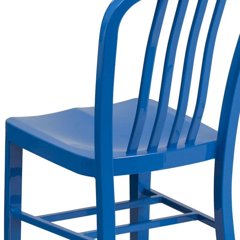 Metal Dining Side Chair, Industrial Style, Set of 2 – Multiple Colors