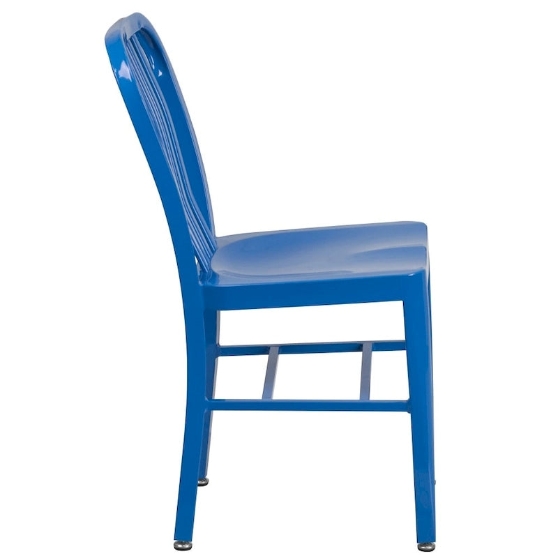 Metal Dining Side Chair, Industrial Style, Set of 2 – Multiple Colors