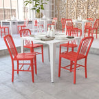 Metal Dining Side Chair, Industrial Style, Set of 2 – Multiple Colors