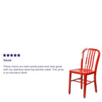 Metal Dining Side Chair, Industrial Style, Set of 2 – Multiple Colors