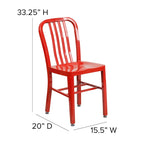 Metal Dining Side Chair, Industrial Style, Set of 2 – Multiple Colors