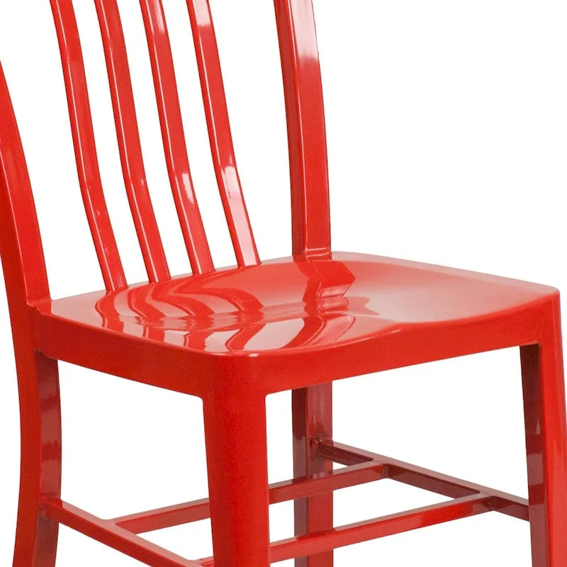 Metal Dining Side Chair, Industrial Style, Set of 2 – Multiple Colors