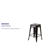 Multi-Color Backless Metal Counter Stool, Square Seat, Single