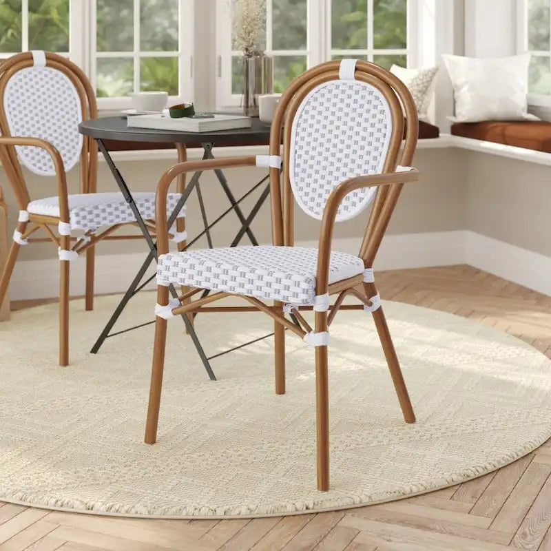 Natural White / Thonet-Style / Indoor-Outdoor Bistro Chair / 1-Seat