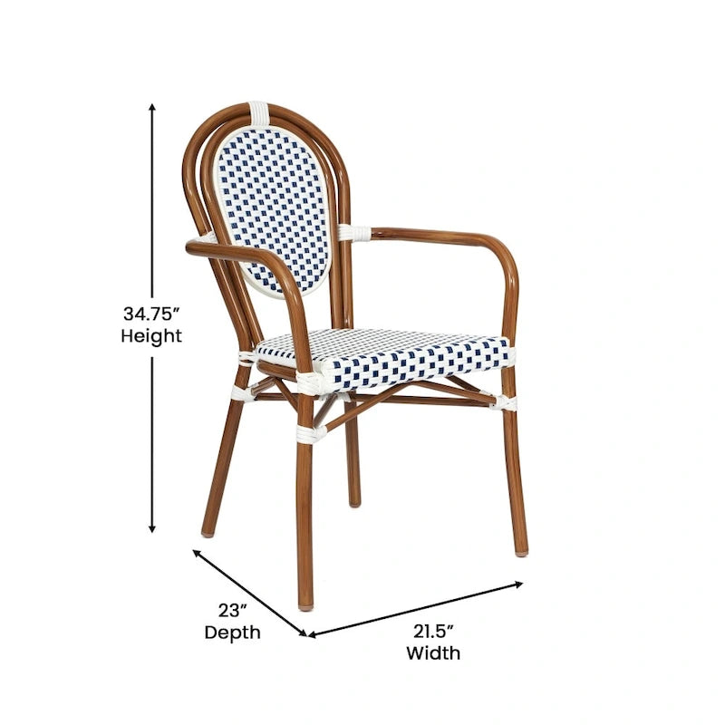 Natural White / Thonet-Style / Indoor-Outdoor Bistro Chair / 1-Seat