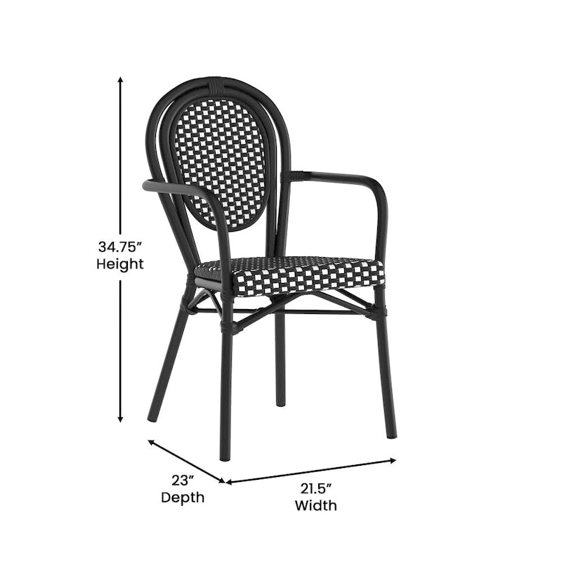 Natural White / Thonet-Style / Indoor-Outdoor Bistro Chair / 1-Seat