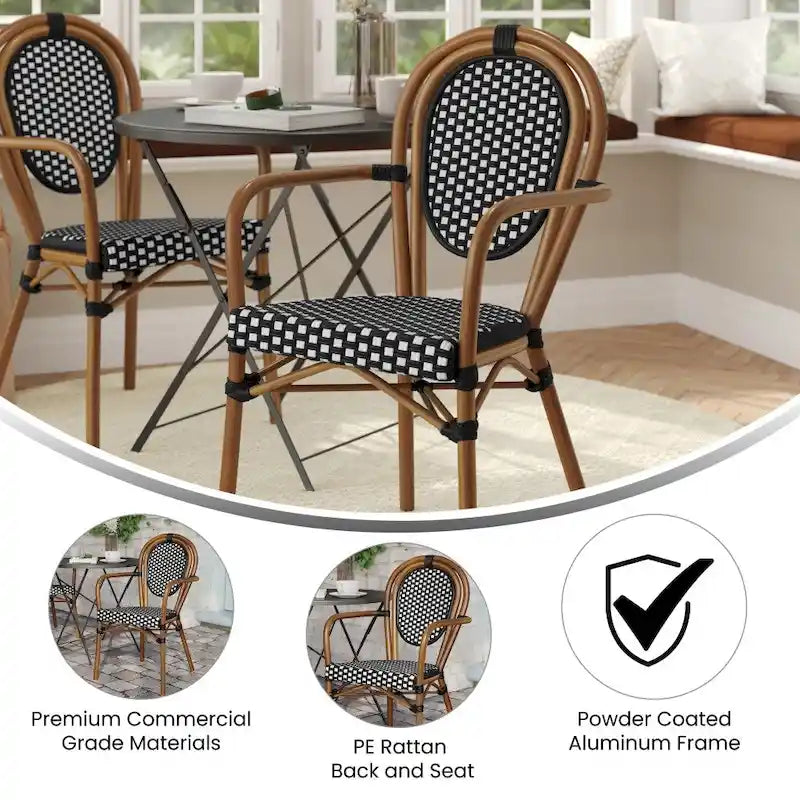 Natural White / Thonet-Style / Indoor-Outdoor Bistro Chair / 1-Seat