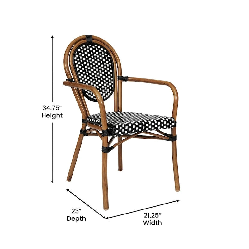 Natural White / Thonet-Style / Indoor-Outdoor Bistro Chair / 1-Seat