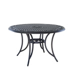 Antique Bronze Round Cast Aluminum Outdoor Dining Table, Seats 4