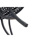 Antique Bronze Round Cast Aluminum Outdoor Dining Table, Seats 4