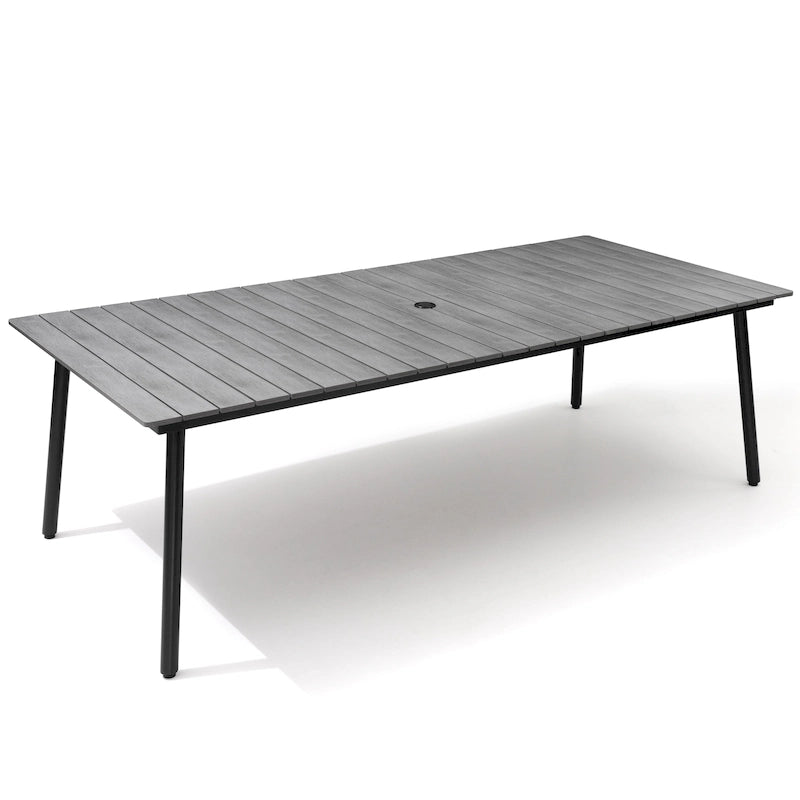 Grey / Black / Brown Aluminum Outdoor Dining Table – Seats 2–8, 4 Sizes