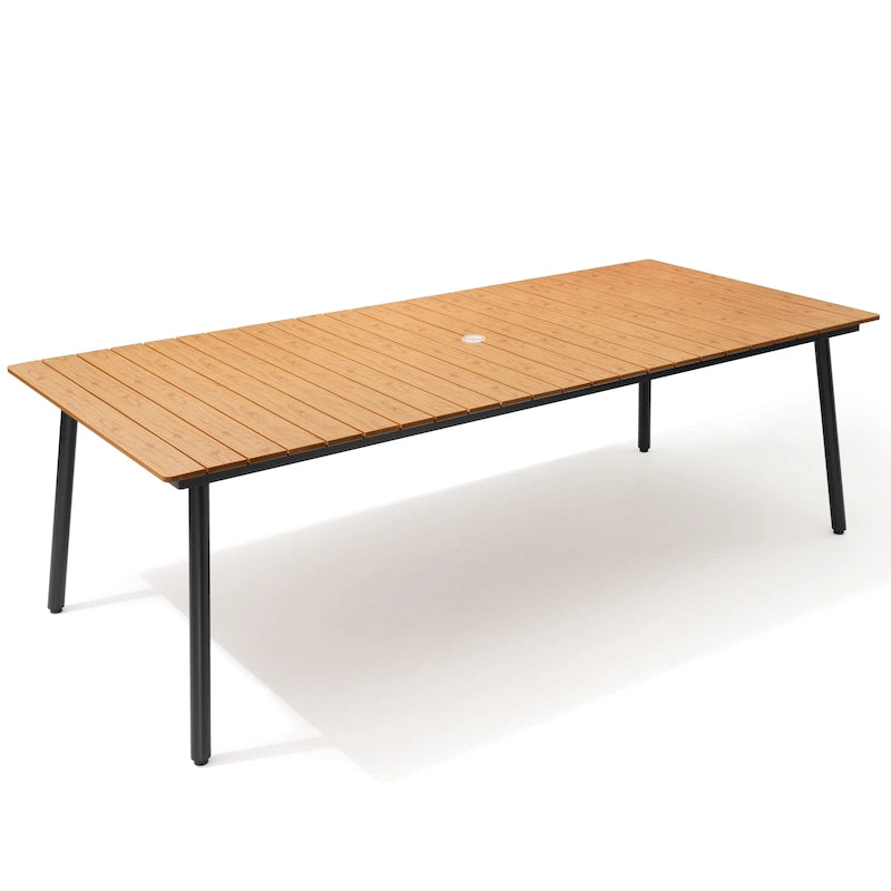 Grey / Black / Brown Aluminum Outdoor Dining Table – Seats 2–8, 4 Sizes