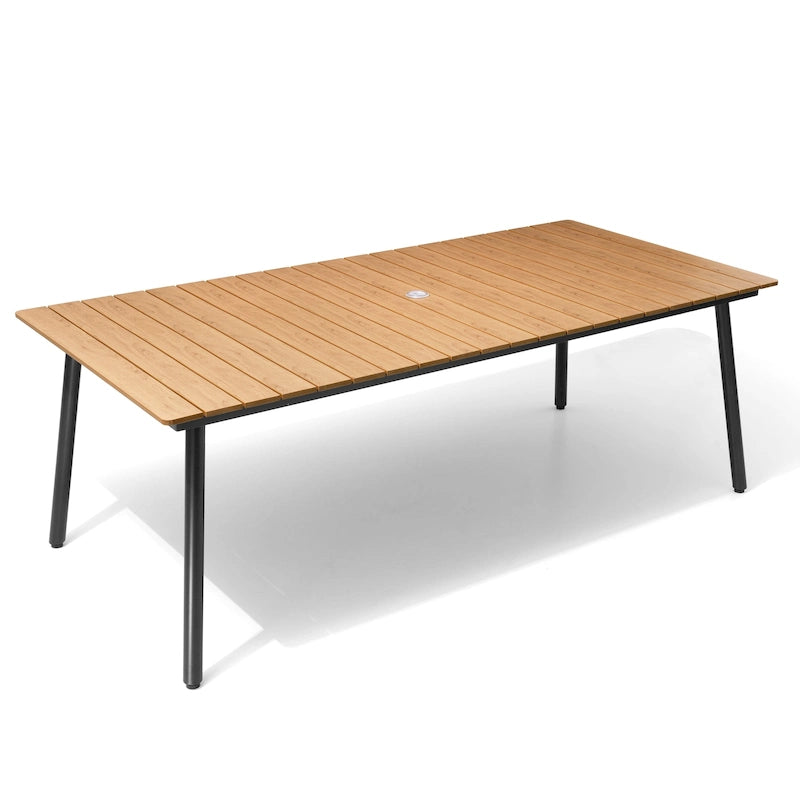 Grey / Black / Brown Aluminum Outdoor Dining Table – Seats 2–8, 4 Sizes