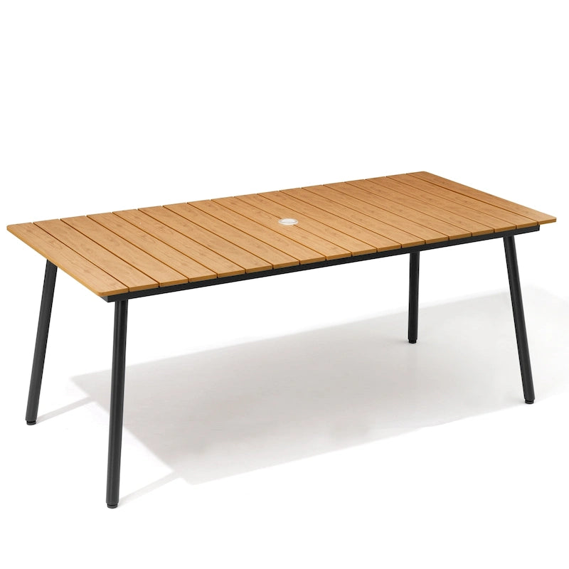 Grey / Black / Brown Aluminum Outdoor Dining Table – Seats 2–8, 4 Sizes