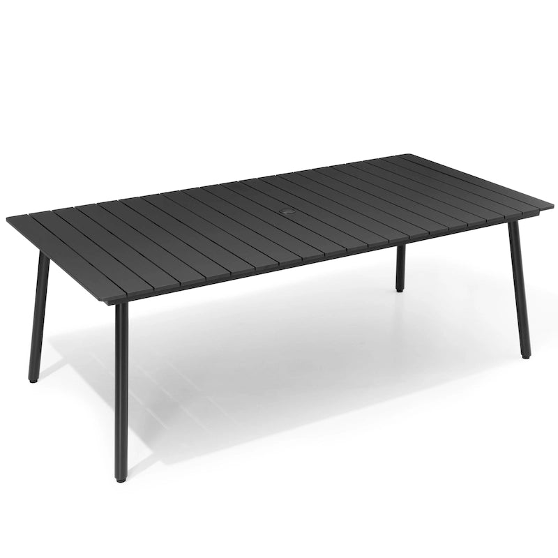 Grey / Black / Brown Aluminum Outdoor Dining Table – Seats 2–8, 4 Sizes