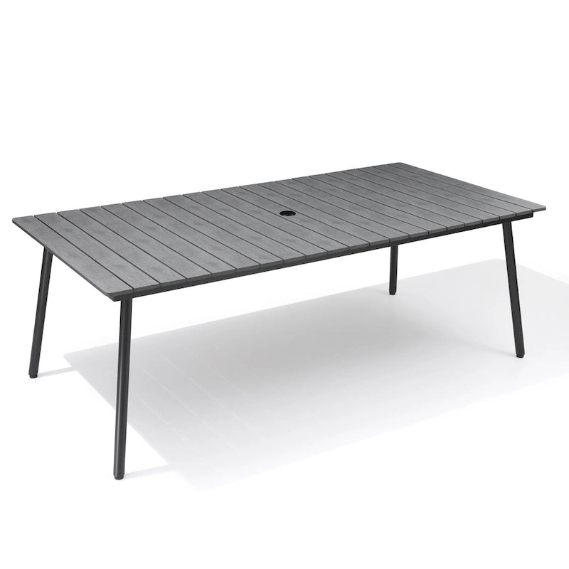 Grey / Black / Brown Aluminum Outdoor Dining Table – Seats 2–8, 4 Sizes