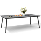 Grey / Black / Brown Aluminum Outdoor Dining Table – Seats 2–8, 4 Sizes